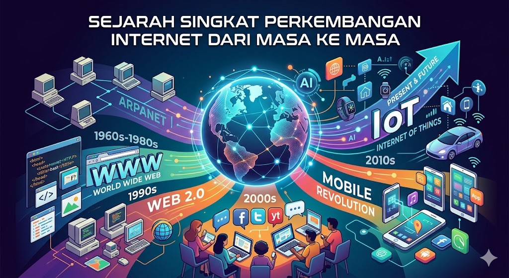 Sejarah singkat perkembangan internet dari masa ke masa